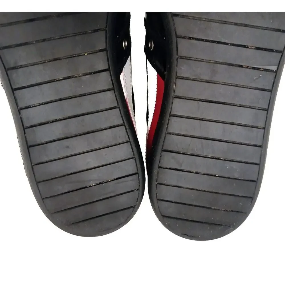 Christian‎ Dior Homme Patent Leather Trainers Men Sz 9 BLACK Red White Luxury